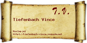 Tiefenbach Vince névjegykártya